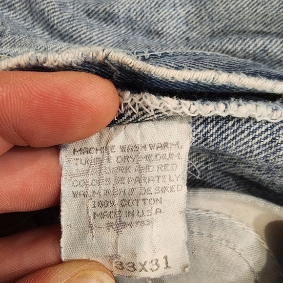 Vtg Lee Jeans Mens 33x31 Straight Leg Union Made USA Mid-rise Leather Patch - Picture 11 of 13